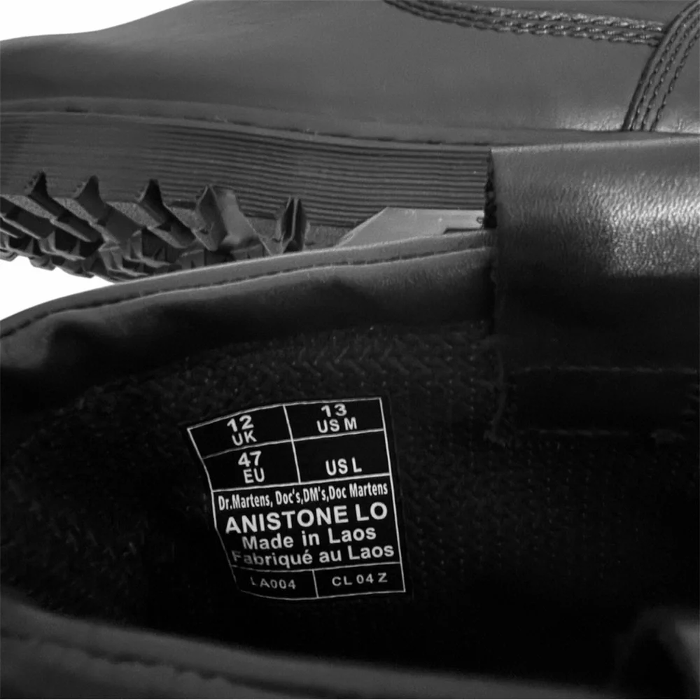 New Dr. Marten Black Leather Ankle Boots